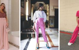 Ярко и романтично: как составить образы с розовыми брюками