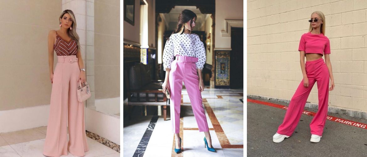 Bright and romantic: how to create looks with pink trousers