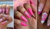 Как у Барби: модный розовый маникюр в стиле Barbiecore