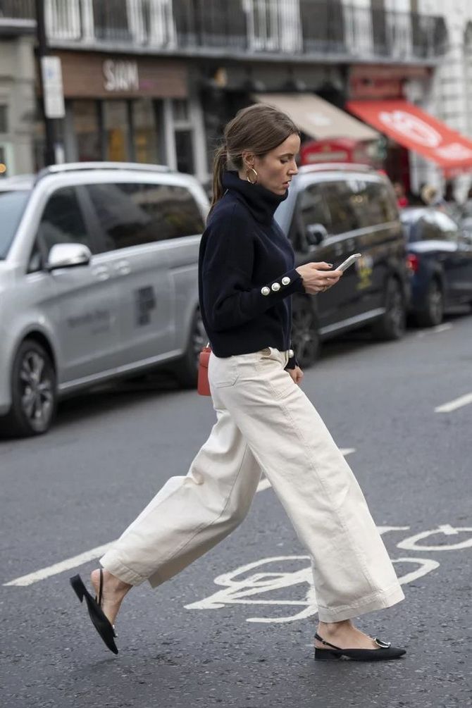 What shoes to wear with wide trousers: top 5 chic ideas 7