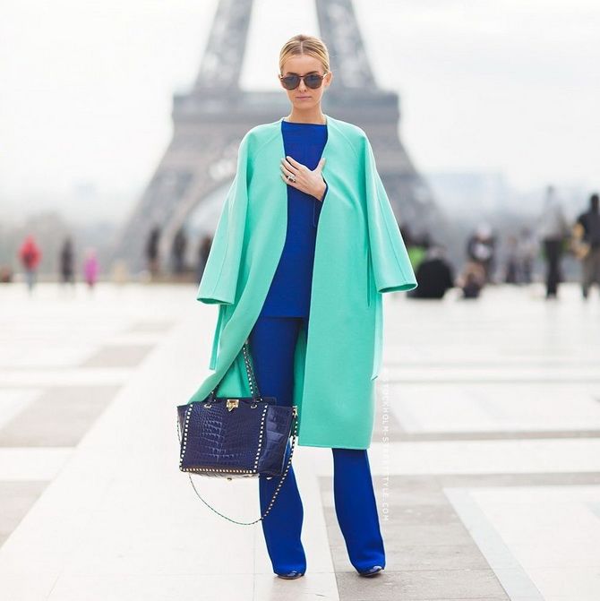 What to wear with blue trousers: we select the color of the top 12