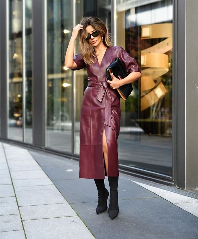 The most fashionable leather dresses of the autumn-winter season 2023-2024 2
