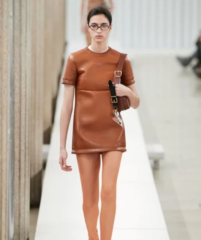 The most fashionable leather dresses of the autumn-winter season 2023-2024 6
