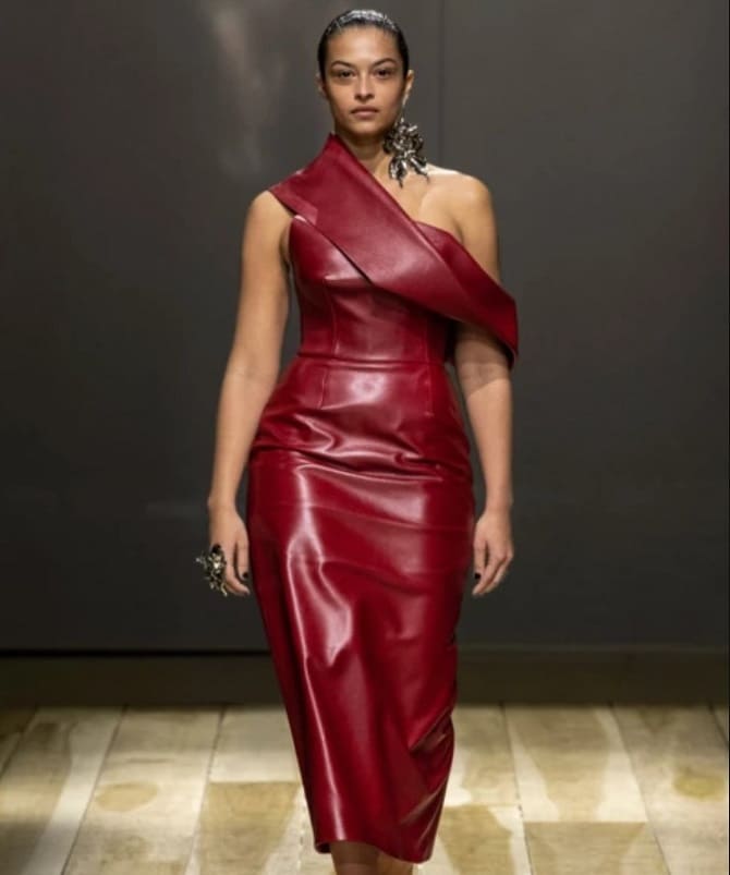 The most fashionable leather dresses of the autumn-winter season 2023-2024 9