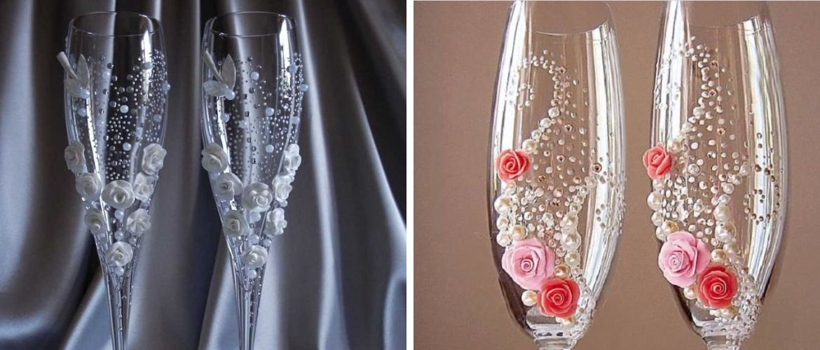 DIY wedding glasses: how to decorate wine glasses for newlyweds