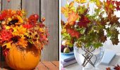 Букети з осіннього листя: красиві ідеї з фото