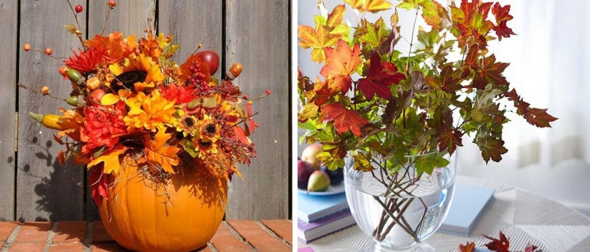 Sträuße aus Herbstblättern: schöne Ideen mit Fotos