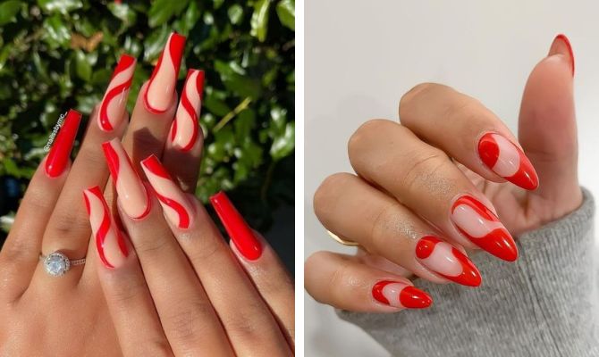 Red manicure 2023: fresh variations and stylish ideas 16