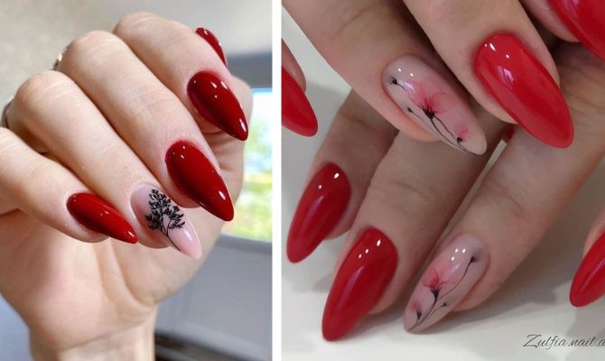 Red manicure 2023: fresh variations and stylish ideas 4