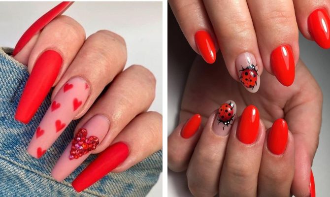 Red manicure 2023: fresh variations and stylish ideas 10