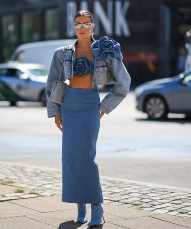 Denim total look: how to wear in the fall of 2023 14