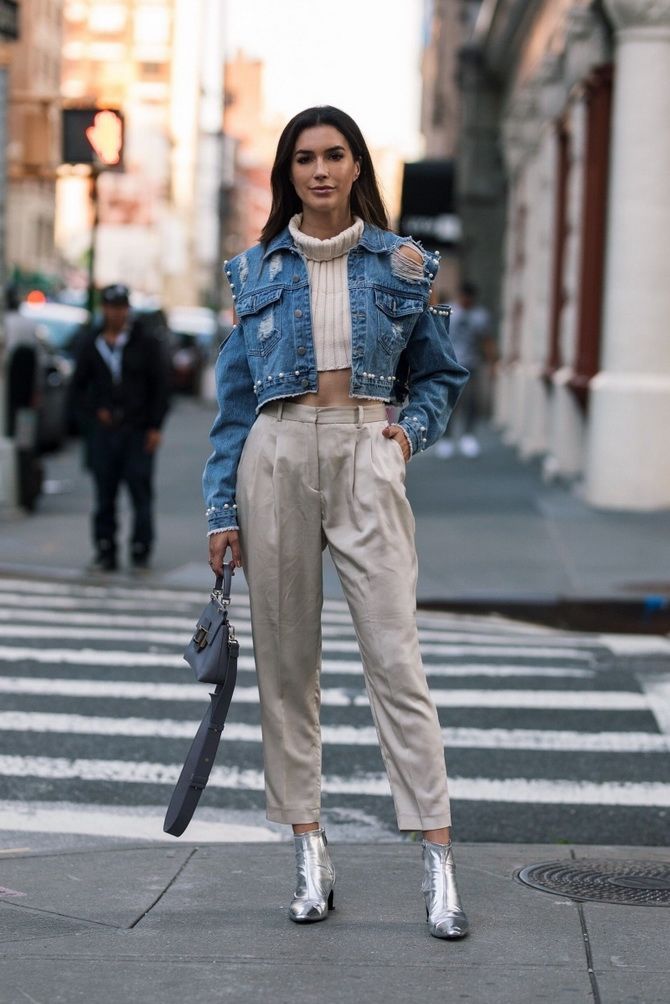 7 fashionable ways to wear a denim jacket in autumn 7