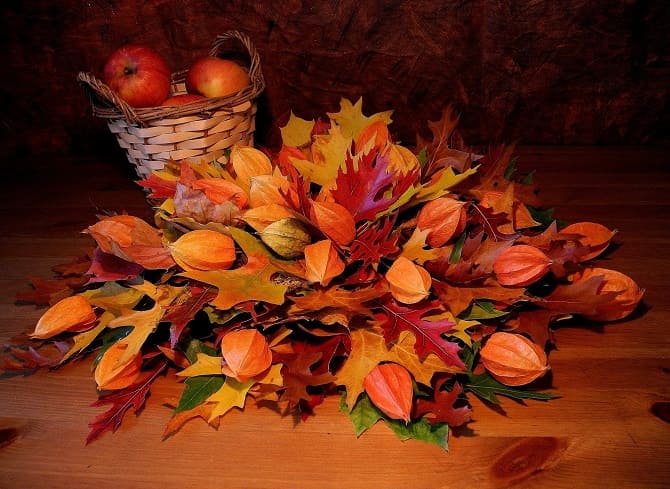 Sträuße aus Herbstblättern: schöne Ideen mit Fotos 2