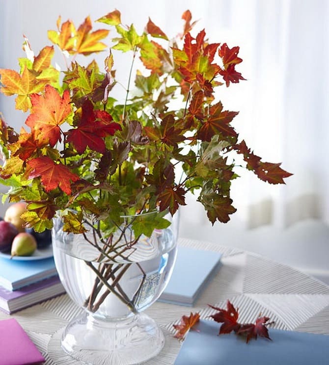 Букеты из осенних листьев: красивые идеи с фото 12