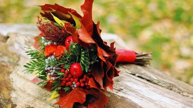 Букети з осіннього листя: красиві ідеї з фото 4
