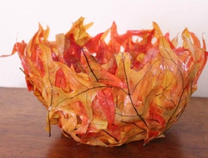 Букеты из осенних листьев: красивые идеи с фото 9