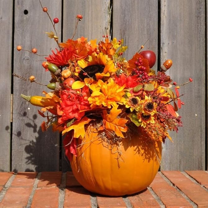 Букети з осіннього листя: красиві ідеї з фото 10