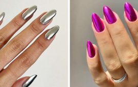 Маникюр с эффектом металлик: модные тренды для любой длины ногтей