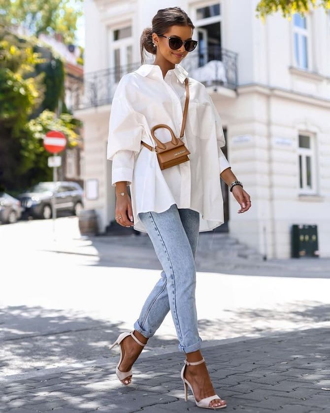 White shirt: how to wear in the fall of 2023 4