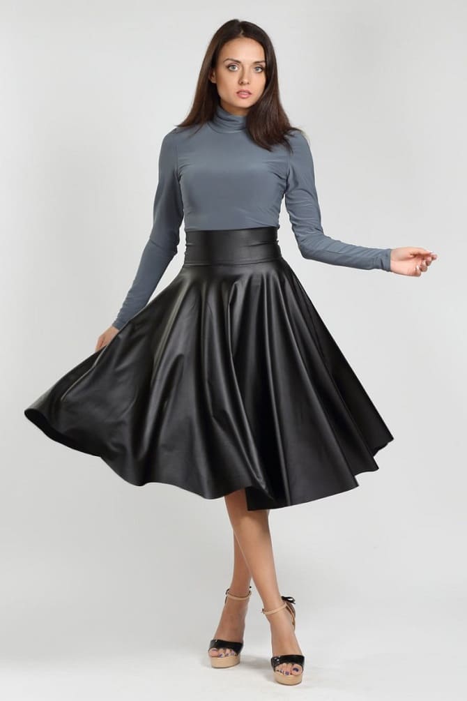 Fashionable leather skirts for the fall-winter 2023-2024 season: current models 11