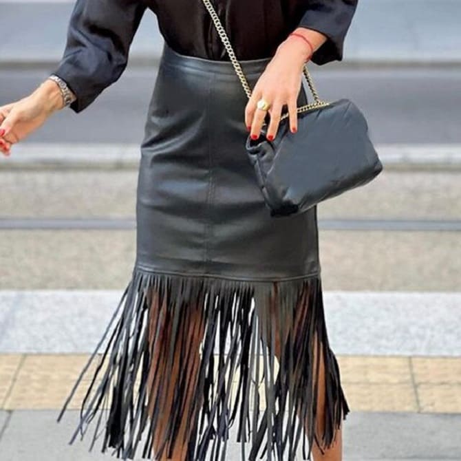 Fashionable leather skirts for the fall-winter 2023-2024 season: current models 5