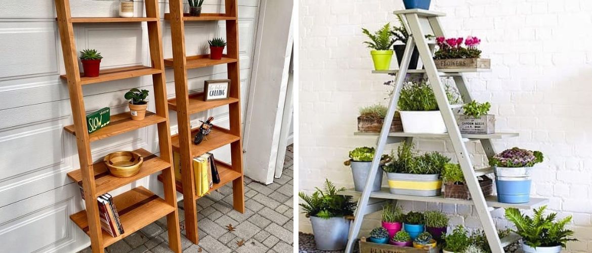 DIY flower shelves: interesting ideas with photos