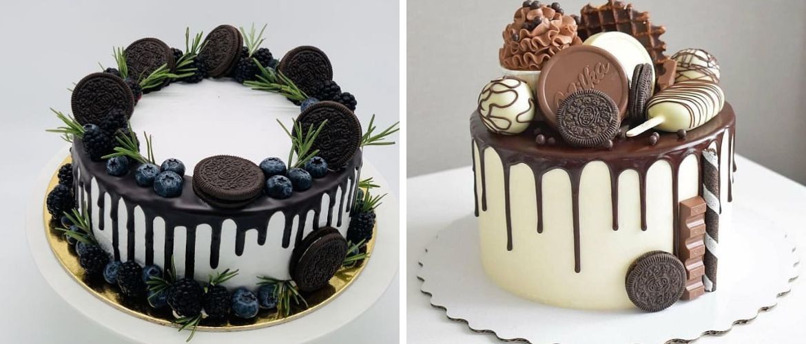 Cake decor with cookies: original design options for delicacies