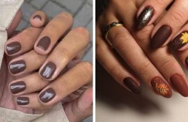 Brown manicure for fall 2023: fashionable nail design