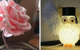 DIY lamp made from foamiran: ideas with photos, master class