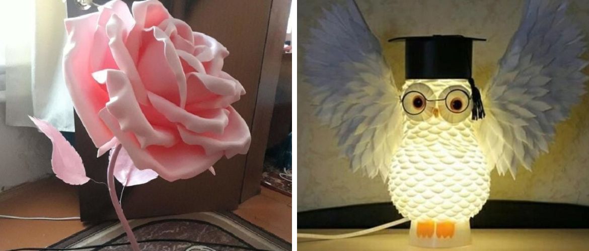 DIY lamp made from foamiran: ideas with photos, master class