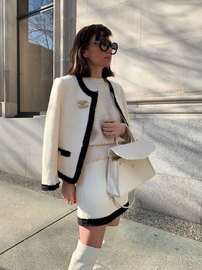 Chanel-Jacke: Wie und womit man eine Ikone des Stils und der Eleganz trägt 10
