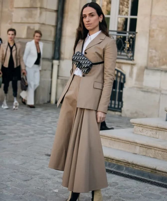 Fashionable suits with a skirt: 5 trends for 2023-2024 1