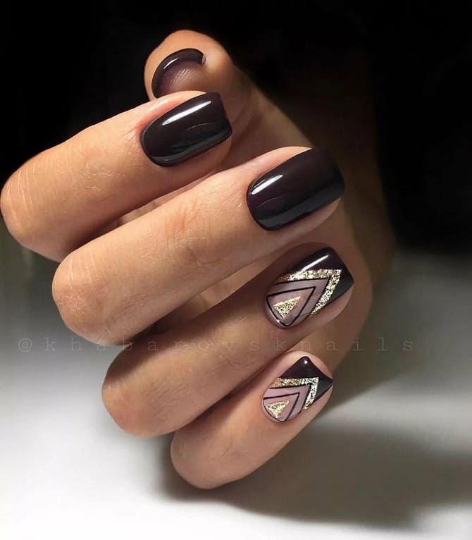 Brown manicure for fall 2023: fashionable nail design 4