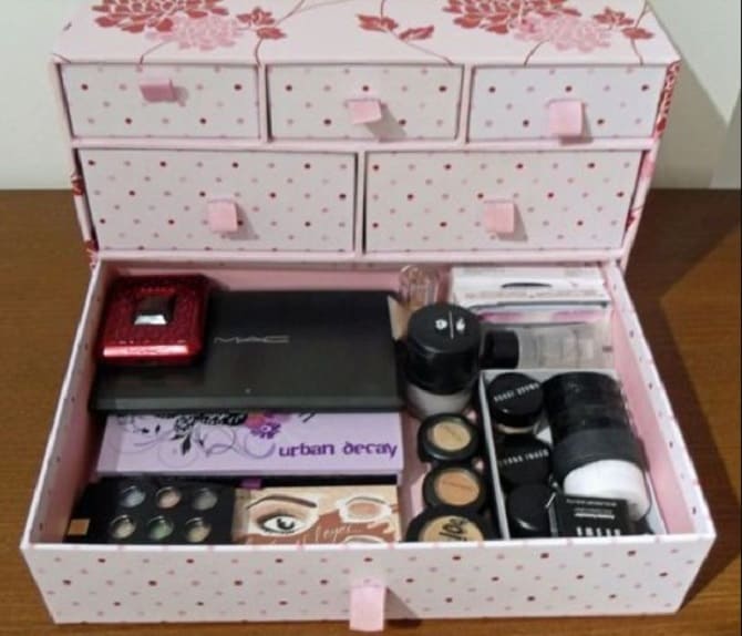 DIY cosmetics organizer: step-by-step master class 4