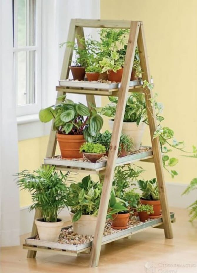 DIY flower shelves: interesting ideas with photos 4
