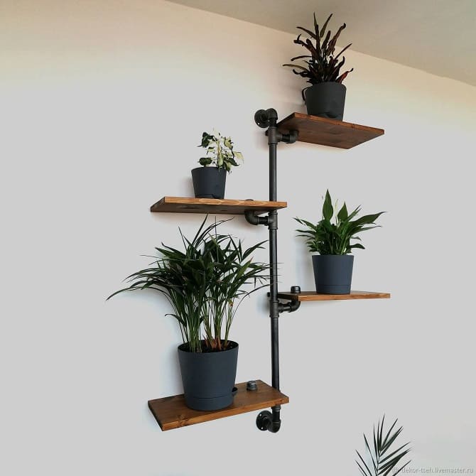 DIY flower shelves: interesting ideas with photos 9