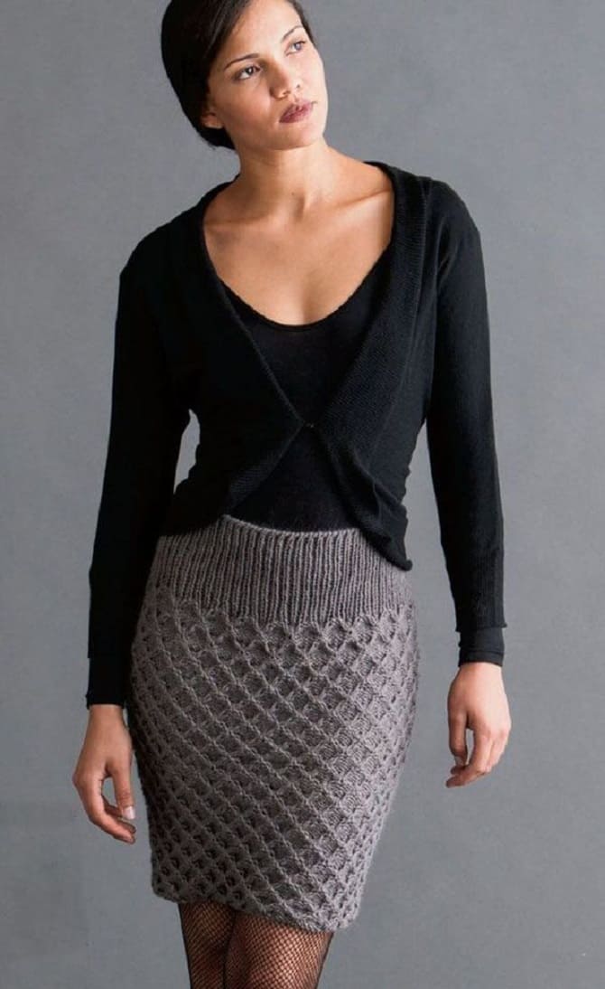 Fashionable knitted skirts for autumn 2023: current models 2