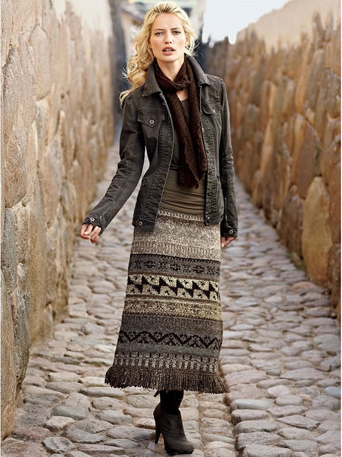 Fashionable knitted skirts for autumn 2023: current models 4