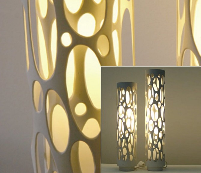 DIY lamp made from foamiran: ideas with photos, master class 4