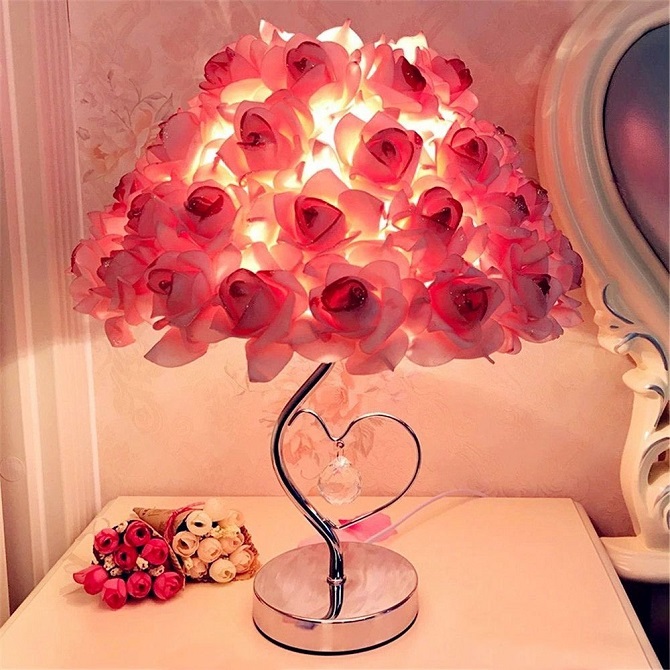 DIY lamp made from foamiran: ideas with photos, master class 6