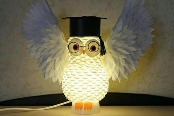 DIY lamp made from foamiran: ideas with photos, master class 7