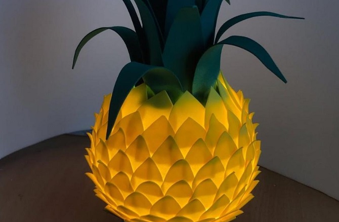DIY lamp made from foamiran: ideas with photos, master class 8