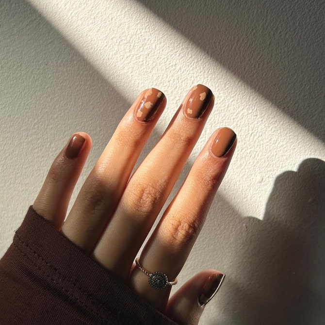 Latte nails 2023: fall manicure trend 7