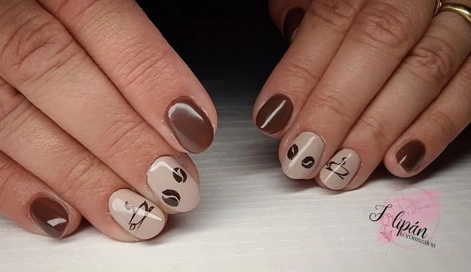 Latte nails 2023: fall manicure trend 14