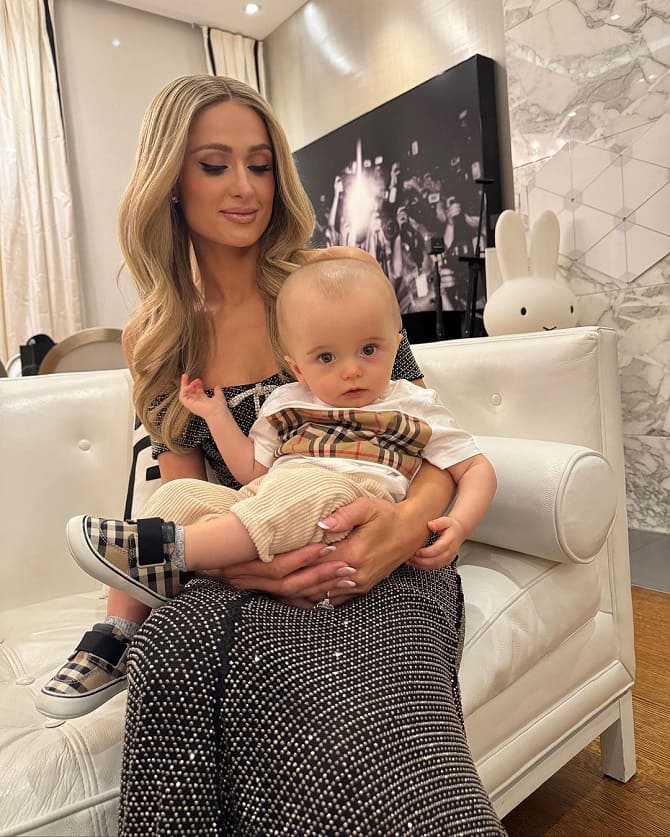 Paris Hilton responded to those who criticized her son for his big head 2