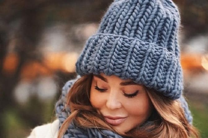 Fashionable knitted hats for winter 2023-2024: current models 2