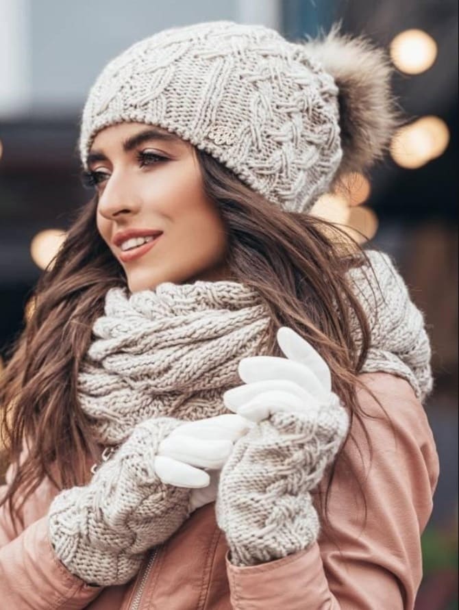 Fashionable knitted hats for winter 2023-2024: current models 12