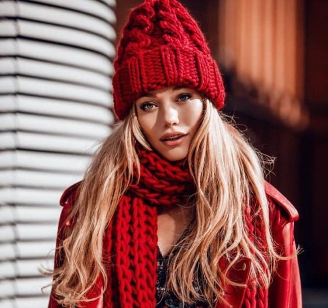 Fashionable knitted hats for winter 2023-2024: current models 13