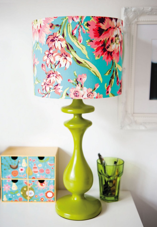 DIY-Lampenschirm aus Stoff: Dekorationsideen mit Fotos 2