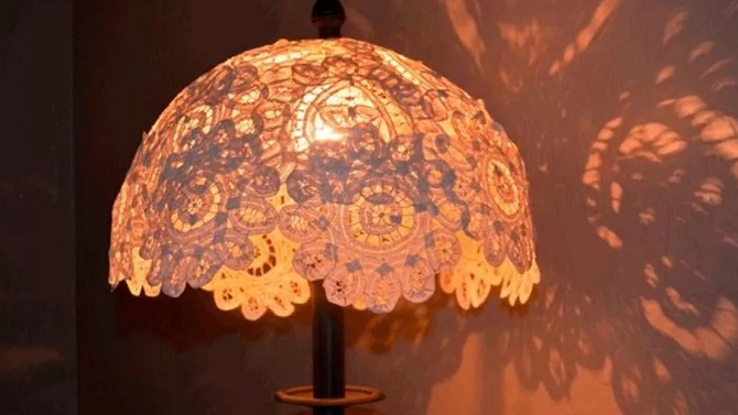 DIY fabric lampshade: decor ideas with photos 4